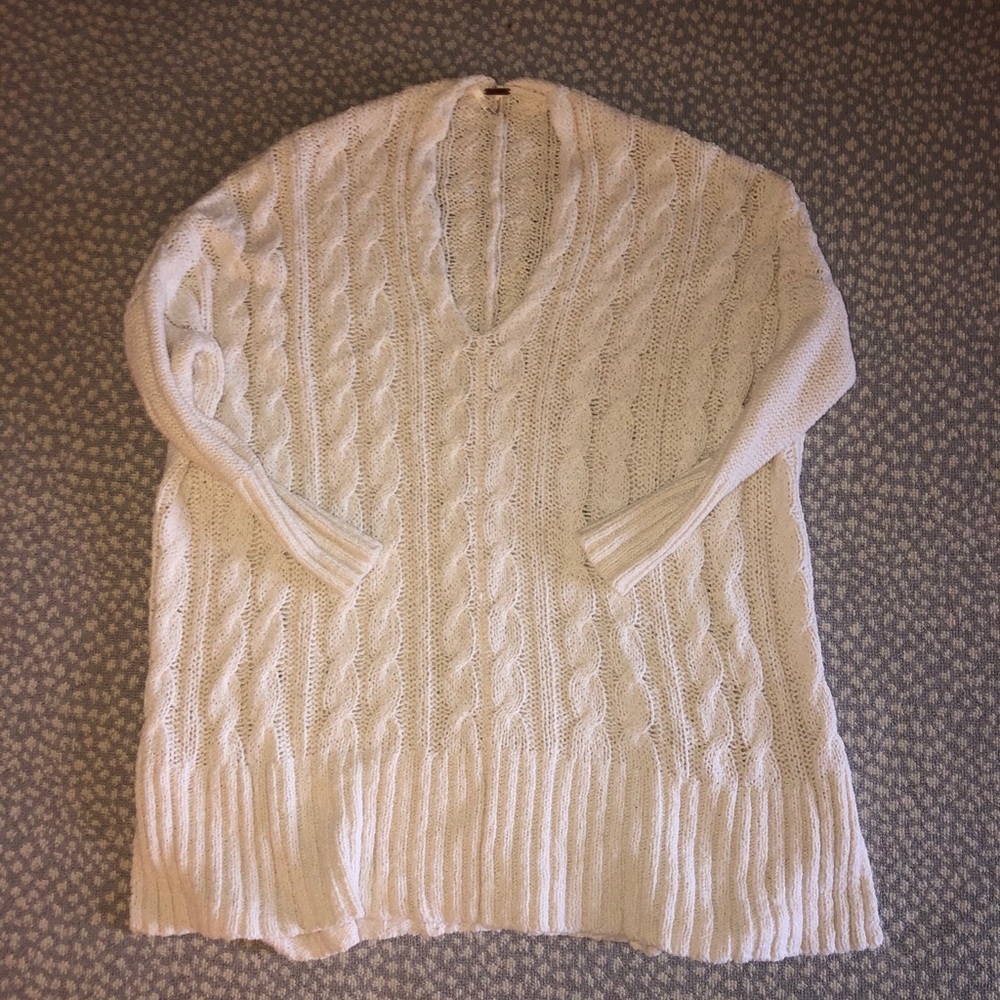Free People White Sweater
